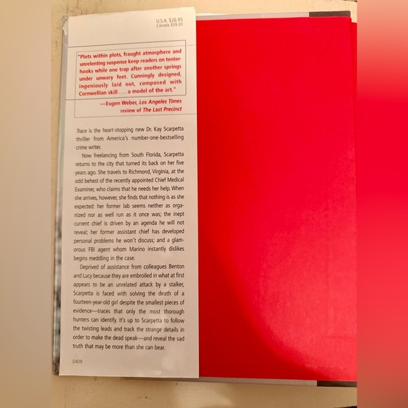 TRACE BY PATRICIA CORNWELL- HARDBACK BOOK - Picture 8 of 12